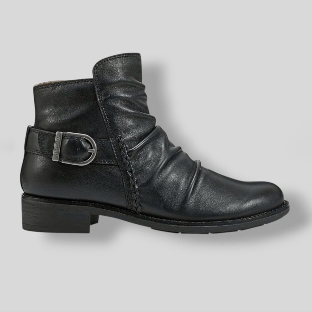 Earth Black Ankle Booties with Buckle Detail Size 6 - Picture 2 of 12
